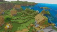 A coastal village with the Oceano shader (Image via Minecraft)